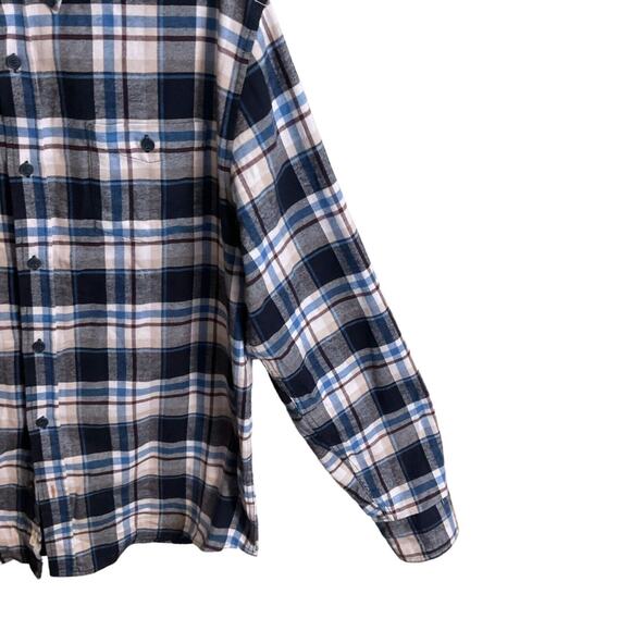 Weatherproof Vintage Men's Plaid Brushed Flannel SZ L Outdoor Workwear Cotton - Picture 5 of 12